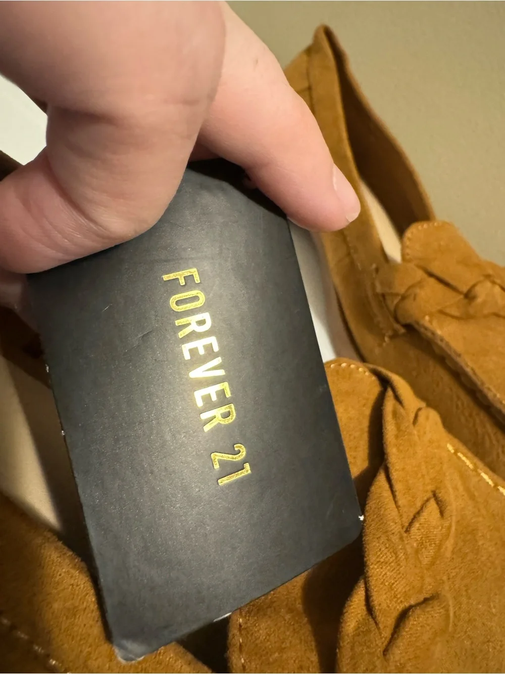 Forever 21 Tan Faux Suede Loafers